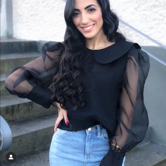 Zara organza blouse bloggers favorite - Picture 5 of 9